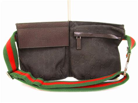 gucci waist belt bag black|authentic gucci waist bag.